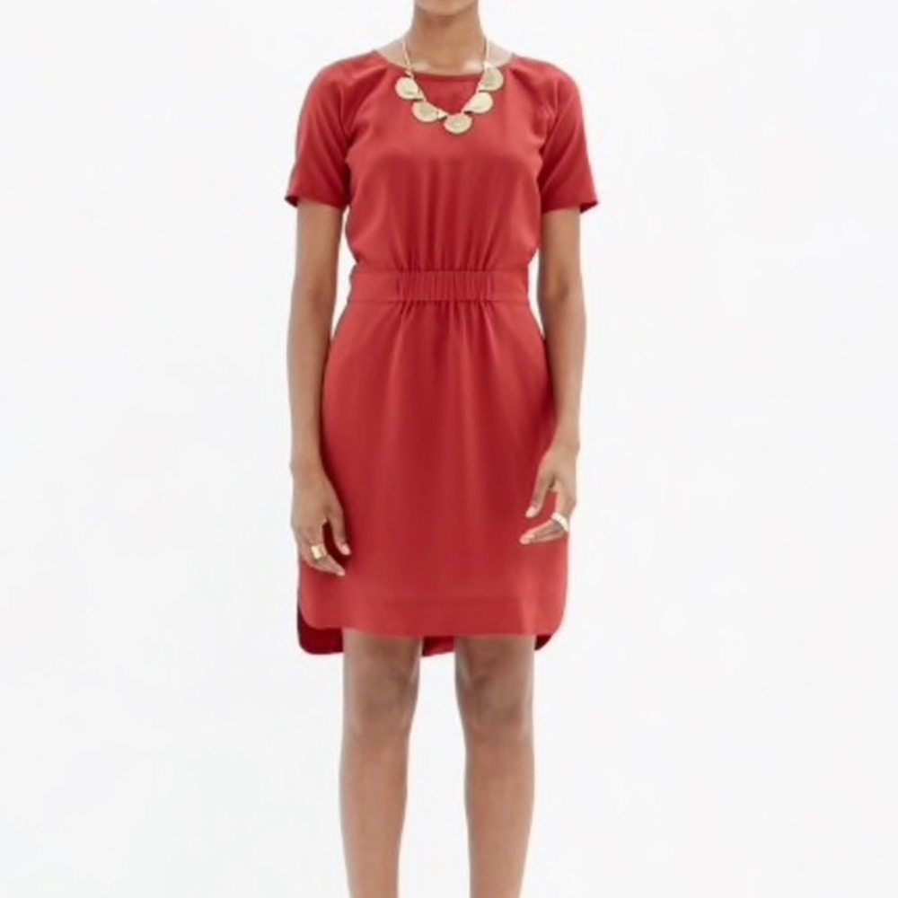 Madewell Silk Cinch-Waist Dress